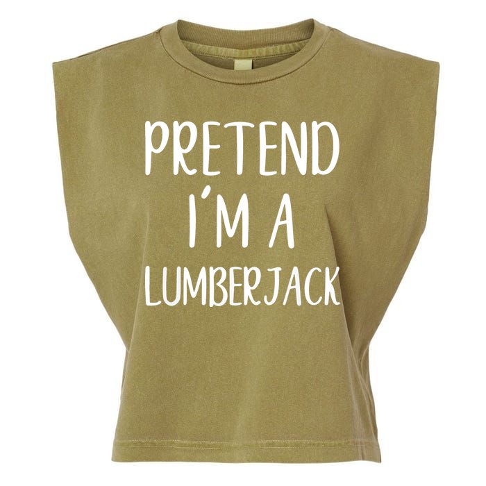 Lazy Halloween Costume Pretend I'm A Lumberjack Garment-Dyed Women's Muscle Tee