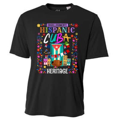 Latin Heritage Cuban Flag Outfit Idea For Women & Cuba Flag Cooling Performance Crew T-Shirt