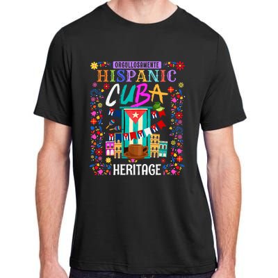 Latin Heritage Cuban Flag Outfit Idea For Women & Cuba Flag Adult ChromaSoft Performance T-Shirt