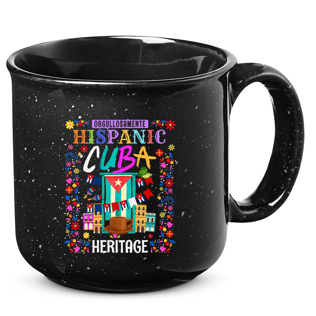 Latin Heritage Cuban Flag Outfit Idea For Women & Cuba Flag 15oz Campfire Ceramic Mug
