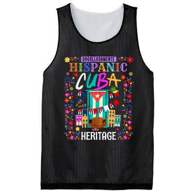 Latin Heritage Cuban Flag Outfit Idea For Women & Cuba Flag Mesh Reversible Basketball Jersey Tank