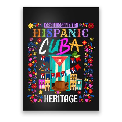 Latin Heritage Cuban Flag Outfit Idea For Women & Cuba Flag Poster