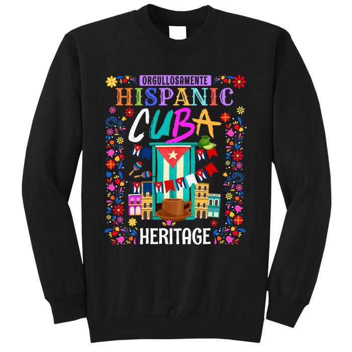 Latin Heritage Cuban Flag Outfit Idea For Women & Cuba Flag Tall Sweatshirt