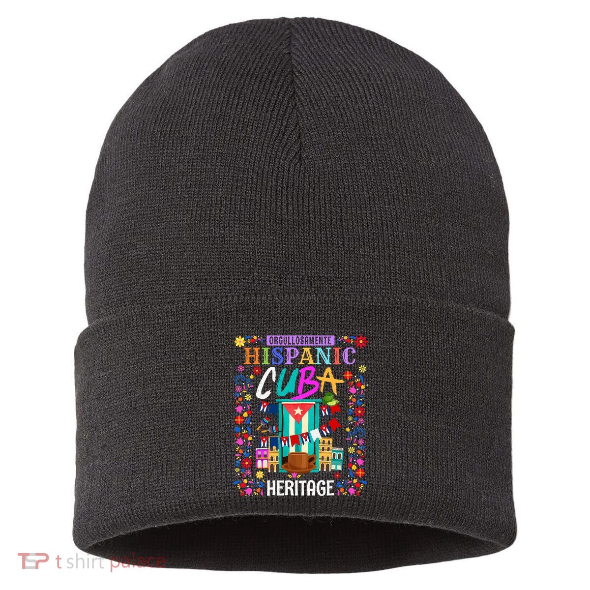 Latin Heritage Cuban Flag Outfit Idea For Women & Cuba Flag Sustainable Knit Beanie
