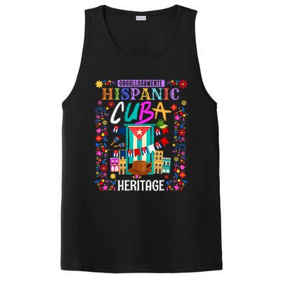 Latin Heritage Cuban Flag Outfit Idea For Women & Cuba Flag PosiCharge Competitor Tank