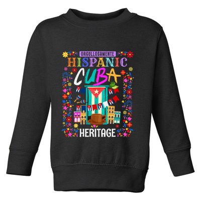 Latin Heritage Cuban Flag Outfit Idea For Women & Cuba Flag Toddler Sweatshirt
