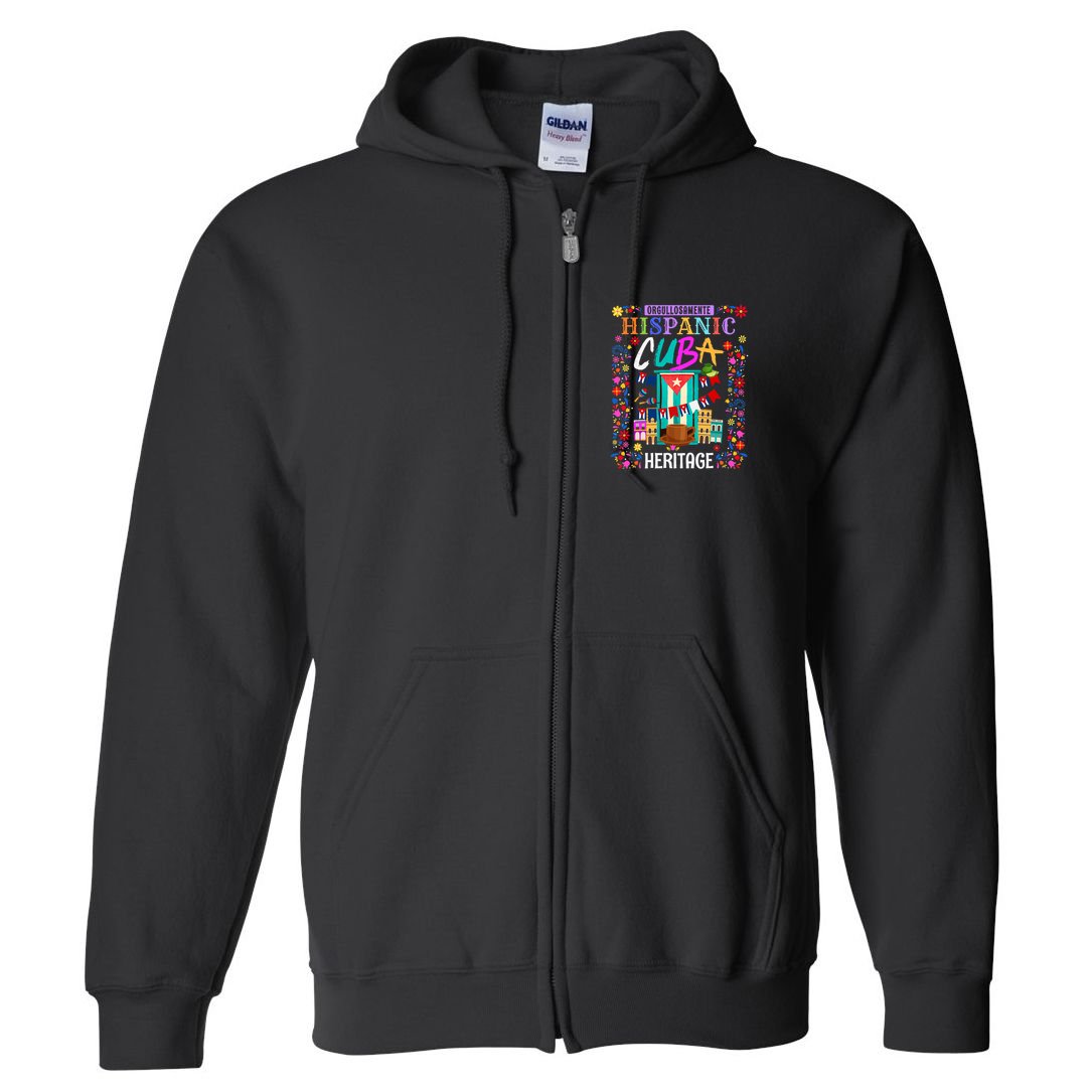 Latin Heritage Cuban Flag Outfit Idea For Women & Cuba Flag Full Zip Hoodie