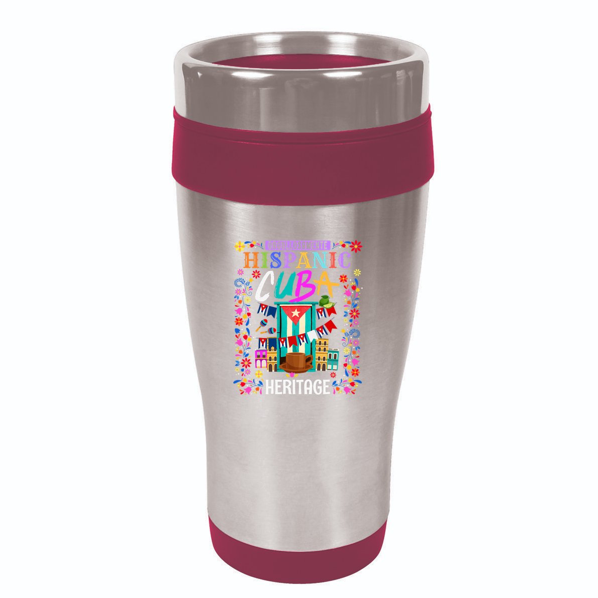 Latin Heritage Cuban Flag Outfit Idea For Women & Cuba Flag 16oz Travel Tumbler