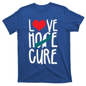 Love Hope CureCervical Cancer AwarenessFind A Cure Cute Gift T-Shirt