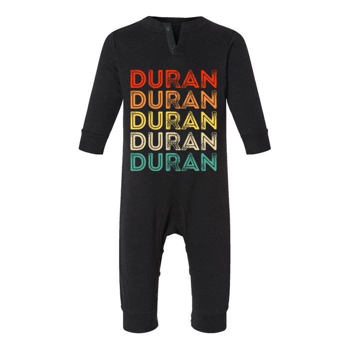 Love Heart D.U.R.A.N Vintage Style Black D.U.R.A.N Infant Fleece One Piece