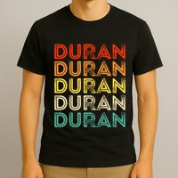 Love Heart D.U.R.A.N Vintage Style Black D.U.R.A.N T-Shirt