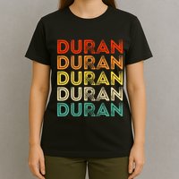 Love Heart D.U.R.A.N Vintage Style Black D.U.R.A.N T-Shirt