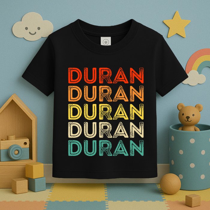 Love Heart D.U.R.A.N Vintage Style Black D.U.R.A.N Toddler T-Shirt