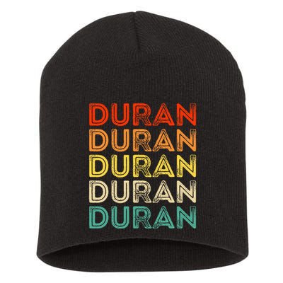 Love Heart D.U.R.A.N Vintage Style Black D.U.R.A.N Short Acrylic Beanie