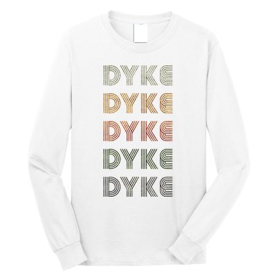 Love Heart Dyke Grunge Vintage Style Black Dyke Long Sleeve Shirt