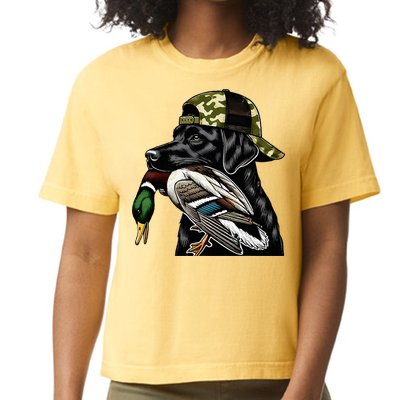Labrador Hunting Dog With Duck Hello Hunting Season Comfort Colors Boxy T-Shirt