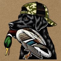 Labrador Hunting Dog With Duck Hello Hunting Season Cotton Canvas Backpack