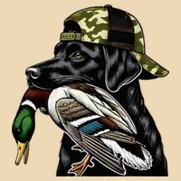 Labrador Hunting Dog With Duck Hello Hunting Season Drawstring Bag