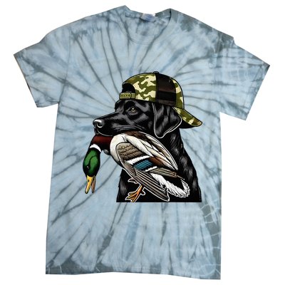 Labrador Hunting Dog With Duck Hello Hunting Season Tie-Dye T-Shirt