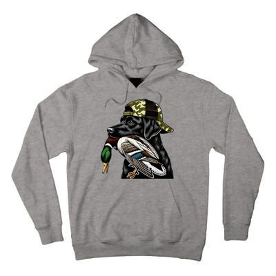 Labrador Hunting Dog With Duck Hello Hunting Season Tall Hoodie