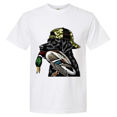 Labrador Hunting Dog With Duck Hello Hunting Season Garment-Dyed Heavyweight T-Shirt