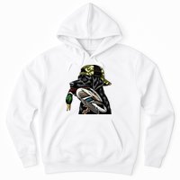 Labrador Hunting Dog With Duck Hello Hunting Season Hoodie
