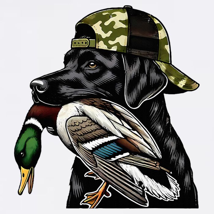 Labrador Hunting Dog With Duck Hello Hunting Season Long Sleeve Shirt