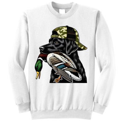 Labrador Hunting Dog With Duck Hello Hunting Season Sweatshirt