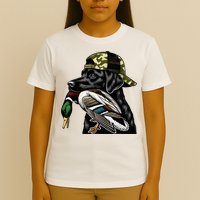 Labrador Hunting Dog With Duck Hello Hunting Season T-Shirt