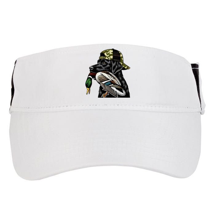 Labrador Hunting Dog With Duck Hello Hunting Season Adult Drive Performance Visor