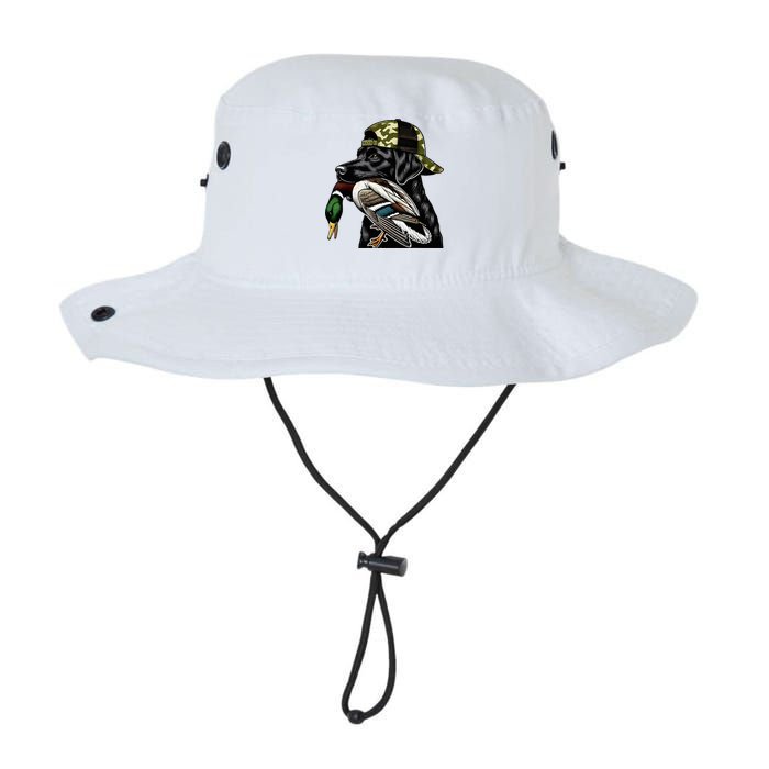 Labrador Hunting Dog With Duck Hello Hunting Season Bucket Hat