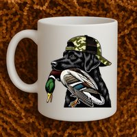 Labrador Hunting Dog With Duck Hello Hunting Season Mug