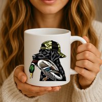 Labrador Hunting Dog With Duck Hello Hunting Season Mug