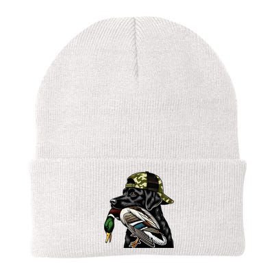 Labrador Hunting Dog With Duck Hello Hunting Season Beanie