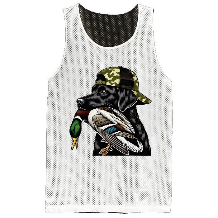 Labrador Hunting Dog With Duck Hello Hunting Season Mesh Reversible Basketball Jersey Tank