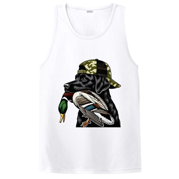 Labrador Hunting Dog With Duck Hello Hunting Season PosiCharge Competitor Tank
