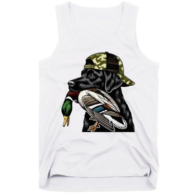 Labrador Hunting Dog With Duck Hello Hunting Season Tank Top