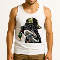 Labrador Hunting Dog With Duck Hello Hunting Season Tank Top