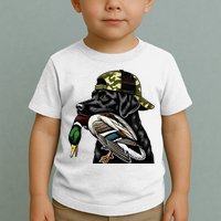 Labrador Hunting Dog With Duck Hello Hunting Season Toddler T-Shirt