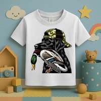 Labrador Hunting Dog With Duck Hello Hunting Season Toddler T-Shirt