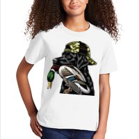 Labrador Hunting Dog With Duck Hello Hunting Season Kids T-Shirt