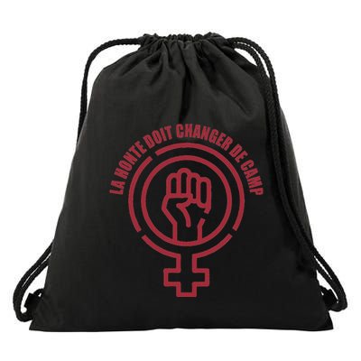 La Honte Doit Changer De Camp Feminist Gisele Pelicot Quote Drawstring Bag