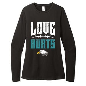 Love Hurts Distressed Womens CVC Long Sleeve Shirt