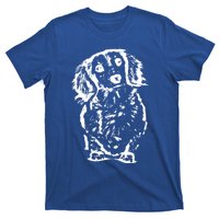 Long Haired Dachshund Wiener Gift Cute Head Tilt Dog Mom Dad Gift T-Shirt