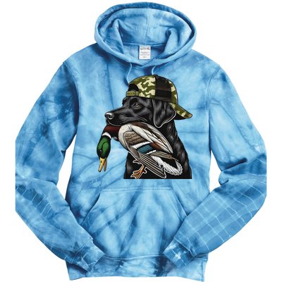 Labrador Hunting Dog With Duck Hello Hunting Season Tie Dye Hoodie