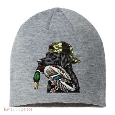 Labrador Hunting Dog With Duck Hello Hunting Season Sustainable Beanie