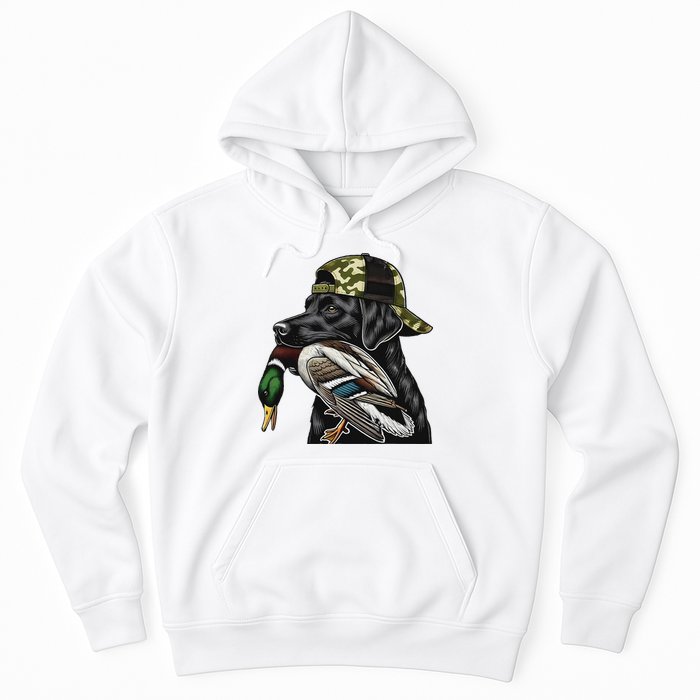 Labrador Hunting Dog With Duck Hello Hunting Season Hoodie
