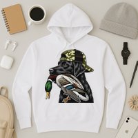 Labrador Hunting Dog With Duck Hello Hunting Season Hoodie