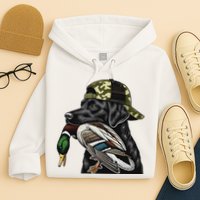Labrador Hunting Dog With Duck Hello Hunting Season Hoodie