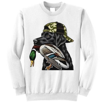 Labrador Hunting Dog With Duck Hello Hunting Season Sweatshirt